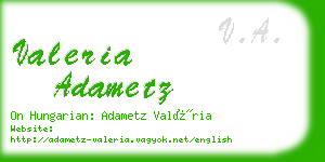 valeria adametz business card